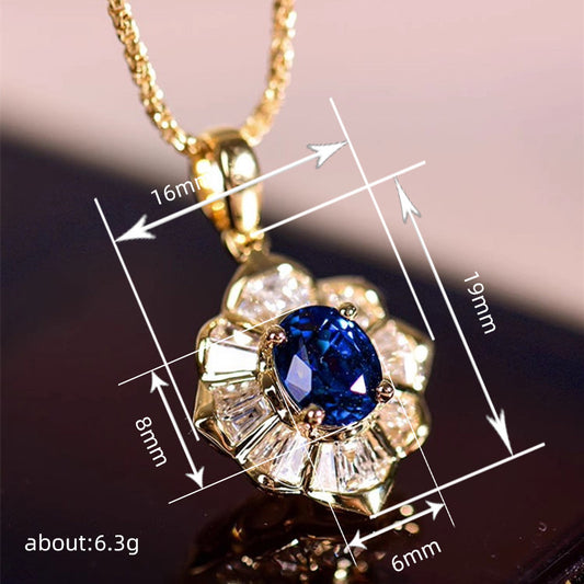 Inlaid Zircon Indian Style Necklace Female Geometric