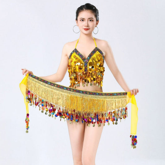 Belly Dance Waist Chain Hip Scarf Sequin Tassel