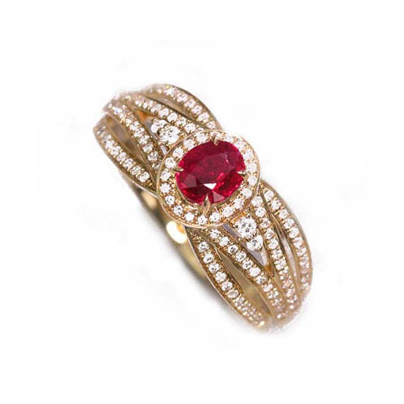 Unique Cross Winding Design Ring Birthday Gift Zircon