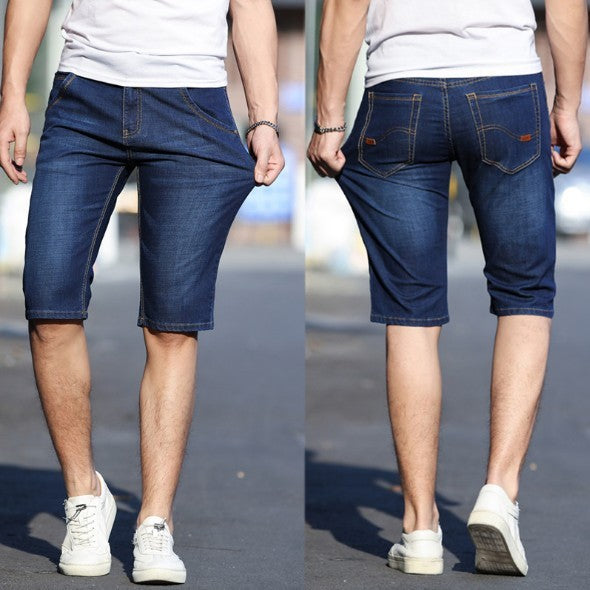 Cropped Denim Shorts Men's Youth Ultra-thin
