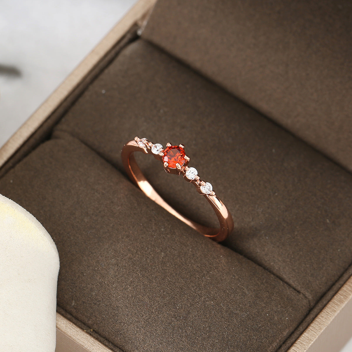 Copper Plating Ruby Ring Design For Women