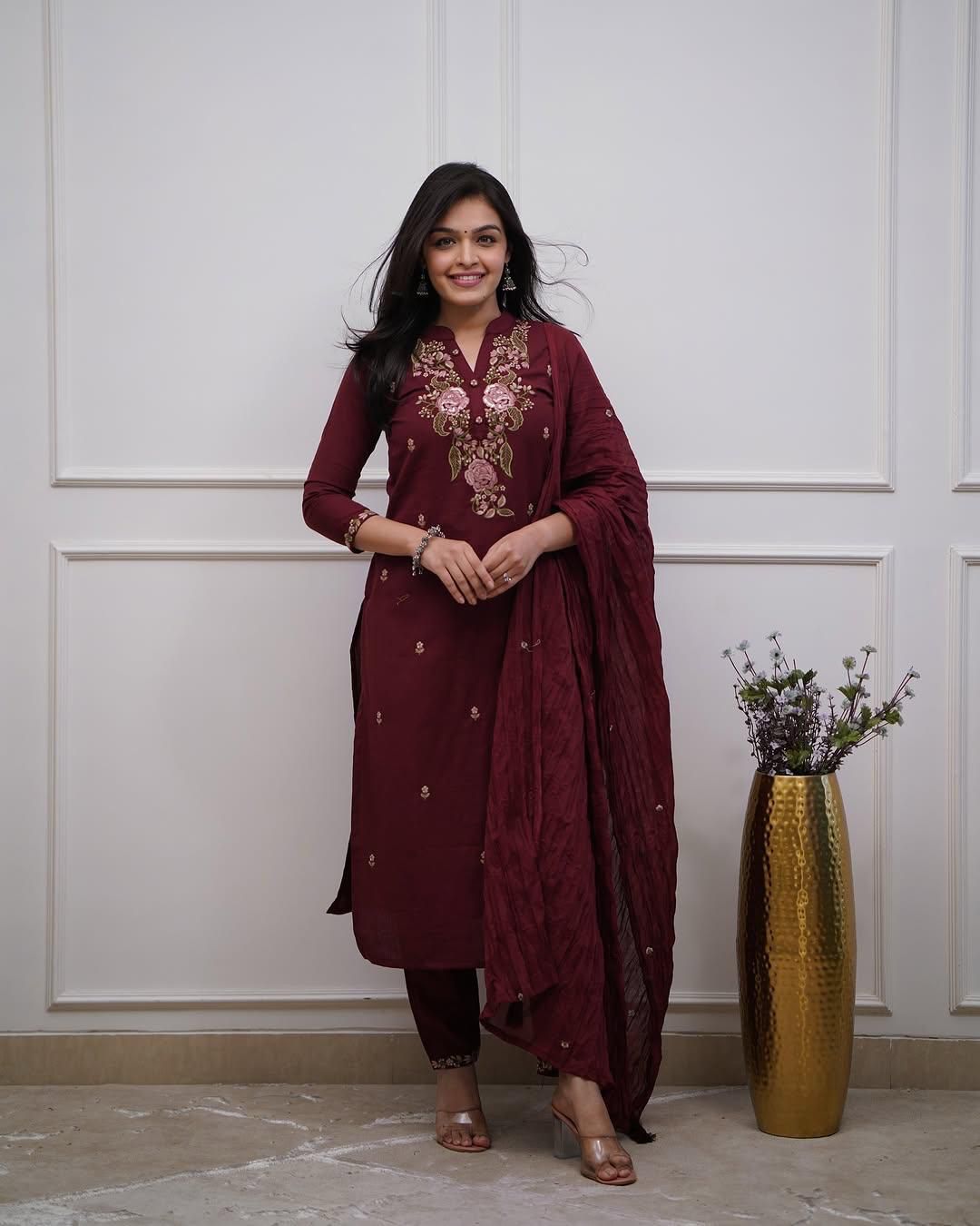 Cotton Embroidery Suit Set