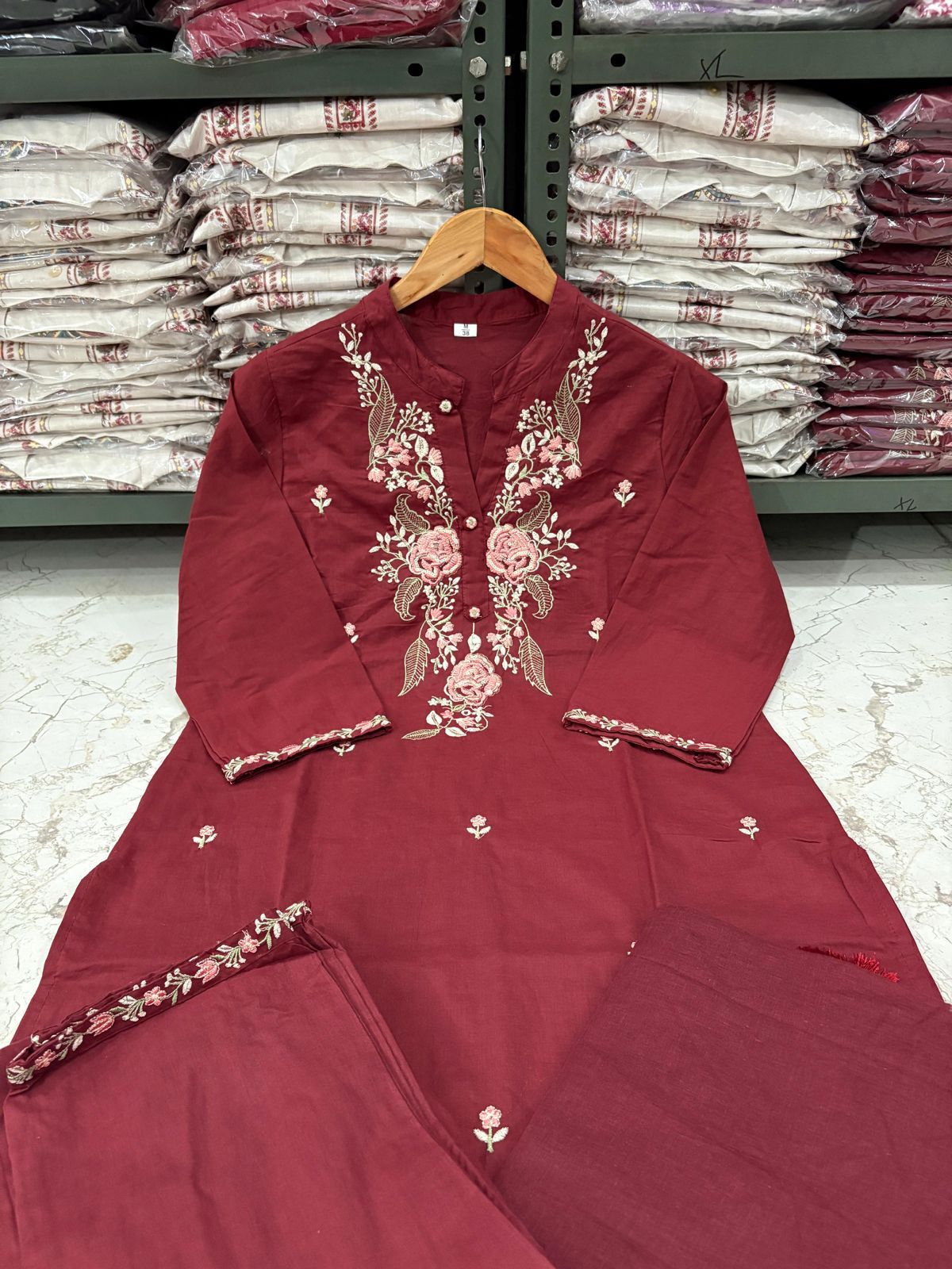 Cotton Embroidery Suit Set