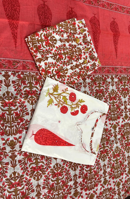 Jaipuri Floral Print Cotton Suit Set