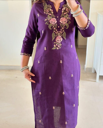 Cotton Embroidery Suit Set