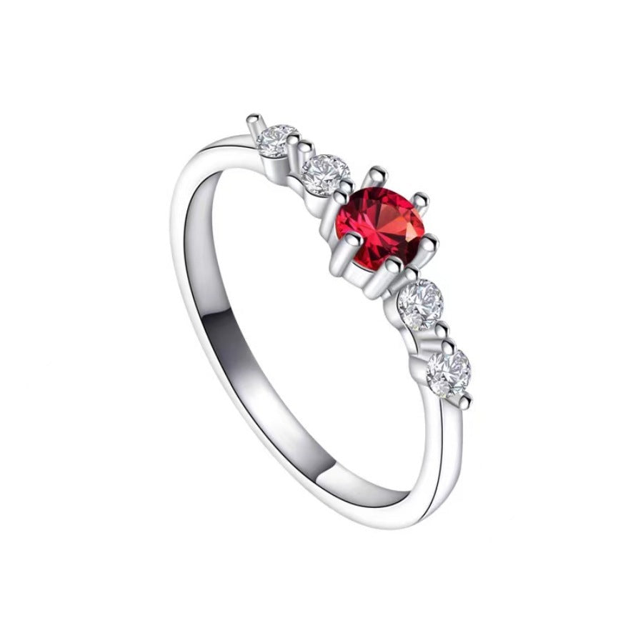 Copper Plating Ruby Ring Design For Women