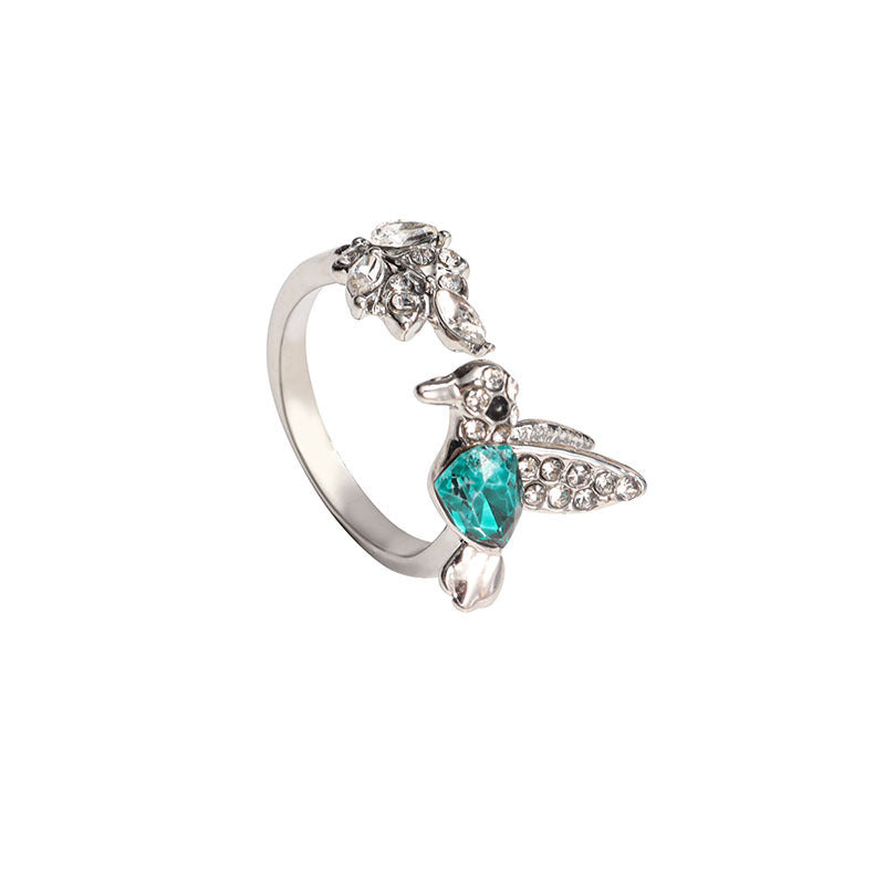 High Sense Women's Accessories Niche Green Hummingbird Ring