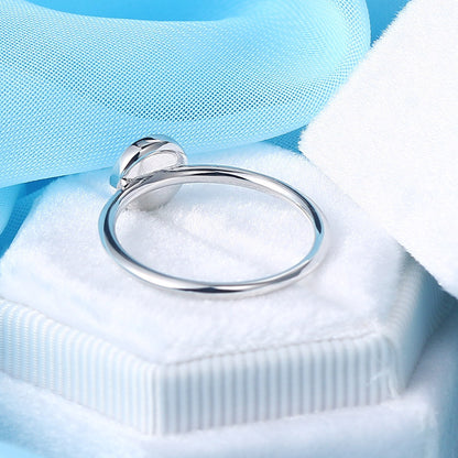 European And American Women's White Gold Plated Simple All-Match Ring